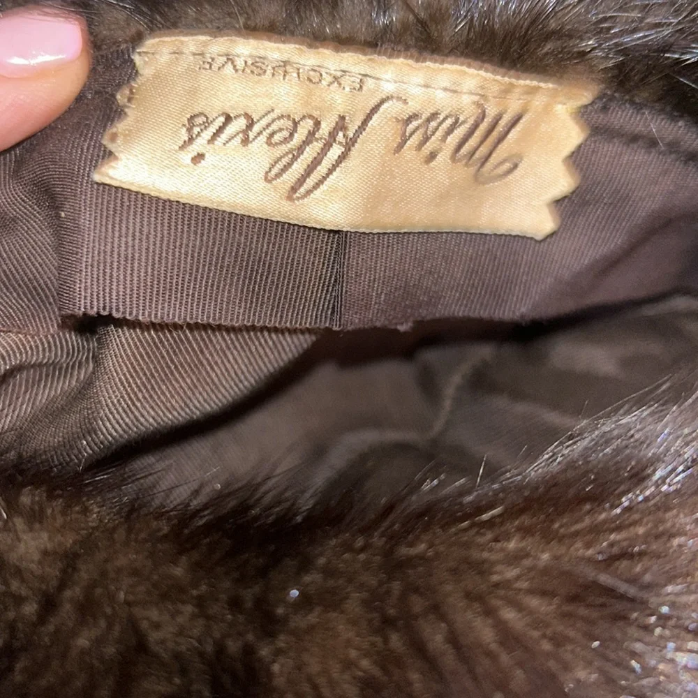 MINK pillbox‎ hat circa 1963. circumference is Beautiful.